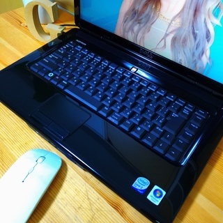 高級感のある光沢クールネイビー♪　高速デュアルコア★　高性能メモリ3G　DELL　Inspiron　大画面　最新Windows10　64Bit　大容量320G　カメラ搭載　紺色　高級感　15.6インチ　マウス付き 　ノートパソコン　無線LAN　Wi-Fi対応 　DVDドライブ