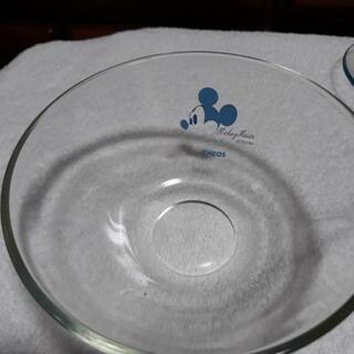 Micky Mouse 器と皿 (ガラス)の画像
