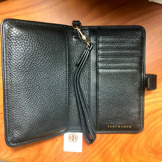 早い者勝ち 新品未使用 Tory Burch WALLET Light oak/black/nabyの画像
