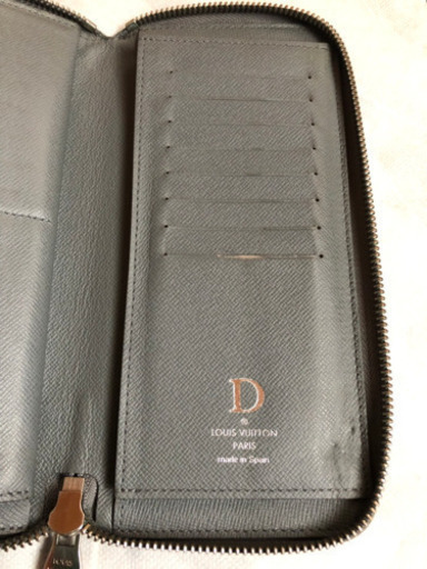 ルイヴィトン ラウンド 長財布 グレー 小物 中古品