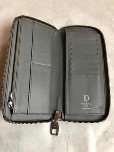 ルイヴィトン ラウンド 長財布 グレー 小物 中古品