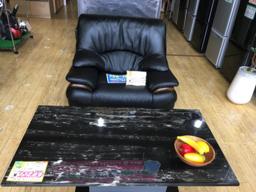 アサヒ木工 高級本革 1Pソファ ROCKY 黒