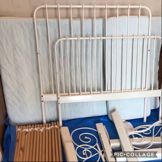 IKEA キッズ 伸長式ベッド MINNEN ミンネンの画像