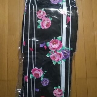 婦人浴衣👘作り帯　下駄 3点セット　新品　サイズーTM  紺色地...