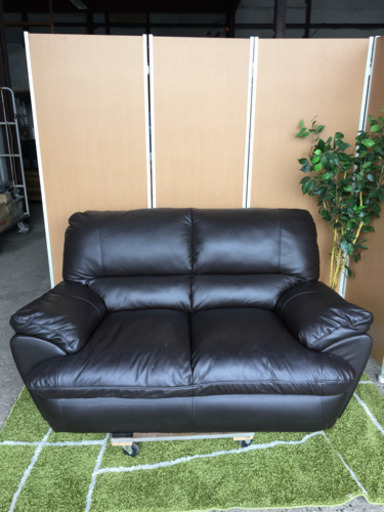 ☆レザーソファ☆2人掛け☆ブラウン☆美品