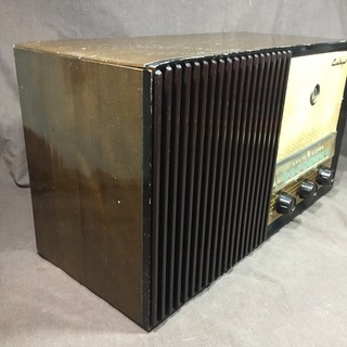 真空管ラジオ ONKYO OS-55 6球スーパー 木製キャビネット 動作品の画像