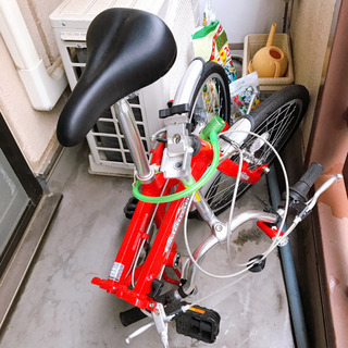 CARIBOU 折り畳み自転車 軽量アルミフレーム 赤