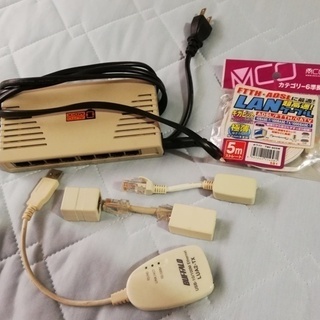 LANケーブル　スイッチングハブ他