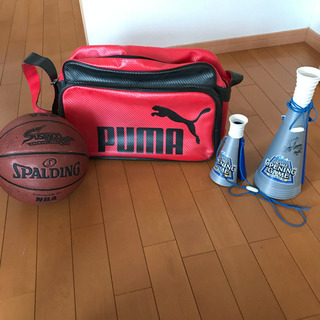 スサノオサイン入りバッグ、ボール、メガホン 