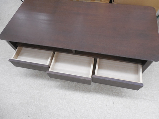 PayPay対応 ニトリ センターテーブル ブラウン 120cm NITORI ローテーブル 座卓 収納付き 札幌市西区西野