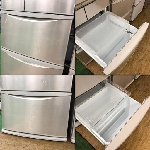 美品【 Panasonic 】パナソニック 426L 5ドア冷蔵庫 エコナビ搭載 自動製氷機付 新鮮凍結 NR-E435T