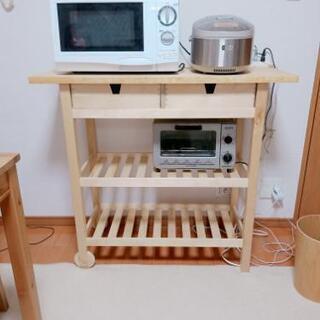 キッチン家電セット　炊飯器　レンジ　トースター　キッチンカウンタ...