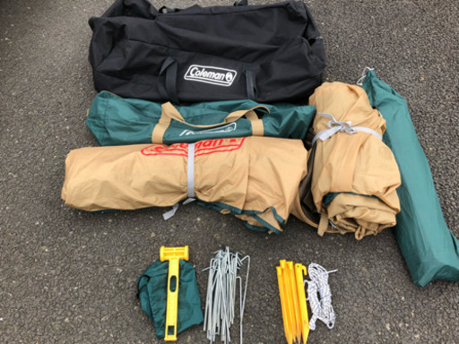 秋キャンプに！連休前最終値下げ！コールマン テント、タープフルセット