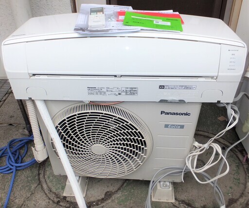 ☆パナソニック Panasonic CS-EX227C-W Eolia エオリア インバーター冷暖房除湿タイプ ルームエアコン◆2017年製・エコナビ・ナノイーX搭載 お掃除エアコン