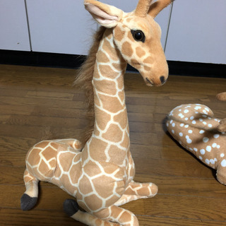 アニマル ぬいぐるみ 動物 きりん、鹿 セットの画像