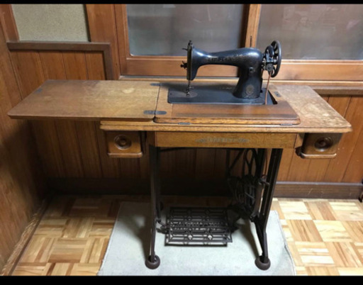 SINGER シンガー アンティーク ミシン G5895C24 \u0026 NORITSU 網脚 足踏ミシン台