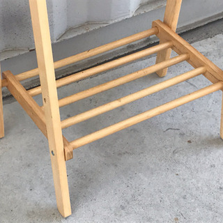 格安で！木製ハンガーラック◇無垢材◇ナチュラルカラーの画像