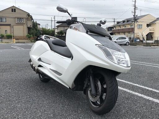 自賠責 R3/7/16迄!! ヤマハ 後期モデル マグザム 白 社外マフラー セキュリティ スピーカー SG21 ビッグスクーター