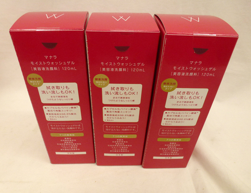 手稲リサイクル 新品 マナラ モイストウォッシュゲル 120ml×3本 美容液洗顔料  ￥7,800-