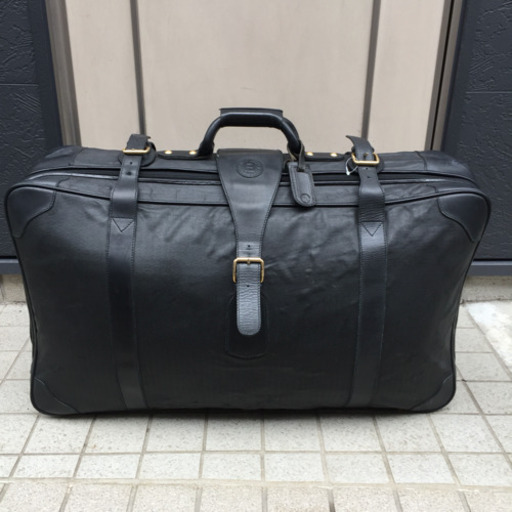 FENDI フェンディ ベカン ズッカ 黒レザー スーツケース 旅行バッグ アンティーク超特大 レア