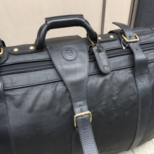 FENDI フェンディ ベカン ズッカ 黒レザー スーツケース 旅行バッグ アンティーク超特大 レア