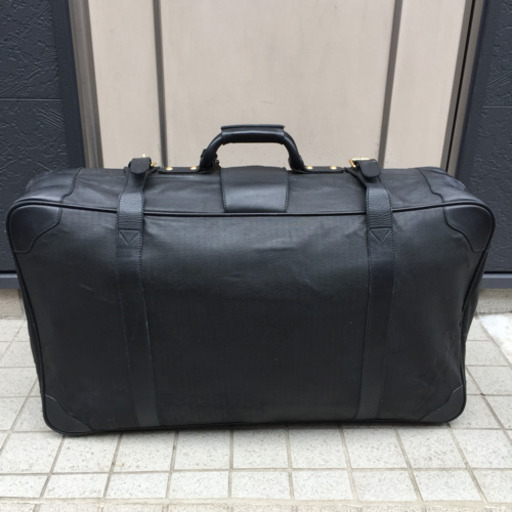 FENDI フェンディ ベカン ズッカ 黒レザー スーツケース 旅行バッグ アンティーク超特大 レア