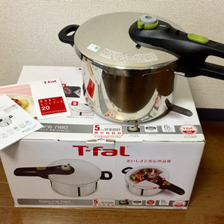 【美品】ティファール 圧力鍋 6L IH対応 4~6人用 片手鍋...