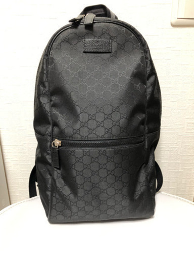 GUCCI グッチ ロゴ バックパック リュック ブラック
