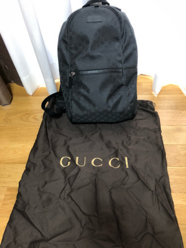 GUCCI グッチ ロゴ バックパック リュック ブラック