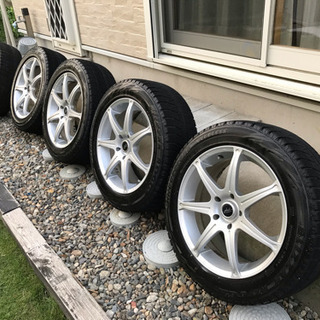 中古アルミ付スタッドレス4本セット 215/55R17 スペアおまけ
