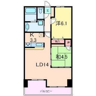 神戸三宮駅徒歩７分、2LDKのうち一部屋