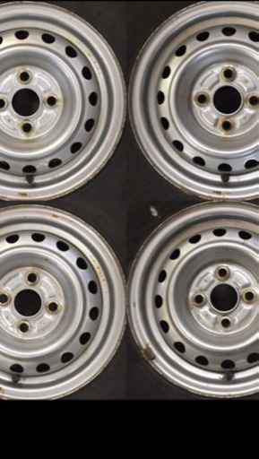 165R13スチールホイール付き4本8分