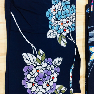 浴衣 アジサイ 紺