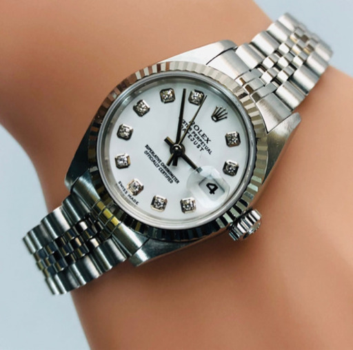 ROLEX デイトジャスト 79174G 10Pダイヤ WHダイヤル レディース