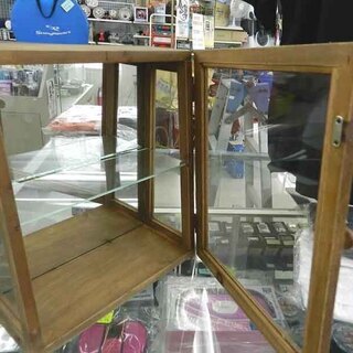 コベントガーデン ラスティ プチ ショーケース 幅30cm 奥行15 高さ36cm 木製 飾り棚  ミニガラスキャビネット オールドテイスト  ☆ PayPay(ペイペイ)決済可能 ☆ 札幌市 北区 屯田の画像