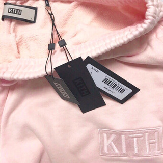正規品 KITH キス クラシック ボックスロゴ スウェットパンツ ピンクの画像