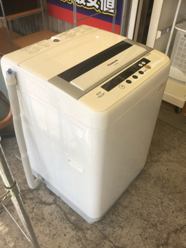 【リサイクルサービス八光　田上店　安心の1か月保証　配達・設置OK】パナソニック 洗濯・脱水容量5.0kg 全自動洗濯機 グレー NA