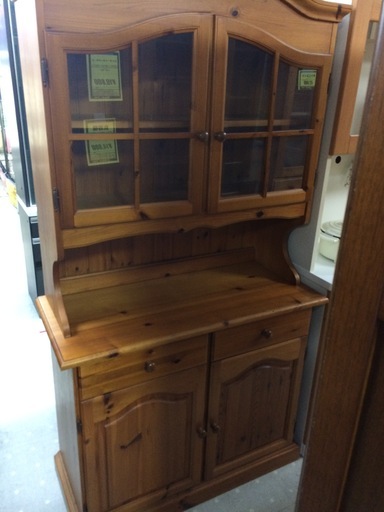 ★来店限定★ カントリー　カップボード　食器棚　キャビネット　マグネット欠品あり　中古