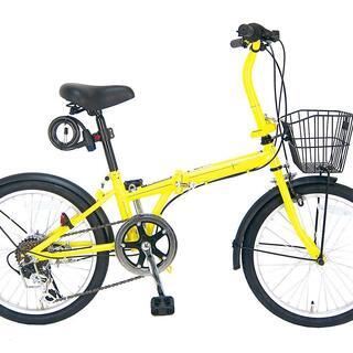 【美品・半年だけ使用】折り畳み自転車20inch / イエロー