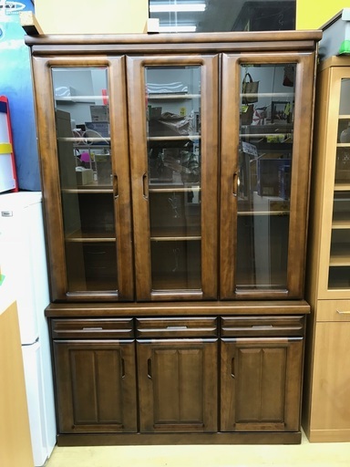 食器棚☆キッチンボード☆124×45×195☆配達可能