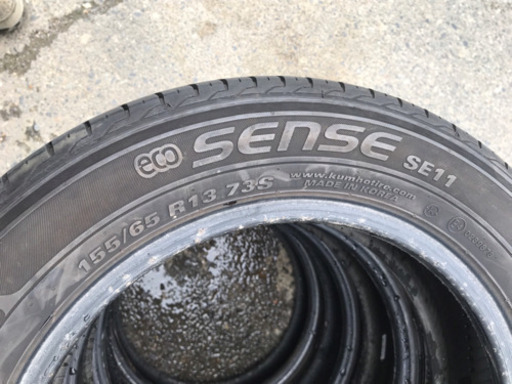 超バリ溝!! 155/65R13 ◆ KUMHO SENSE SE11 ◆ 4本セット2016年 管理番号71405