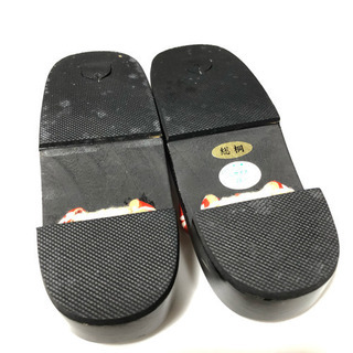 桐下駄 Ｌサイズ 24.0cm 黒塗り下駄の画像