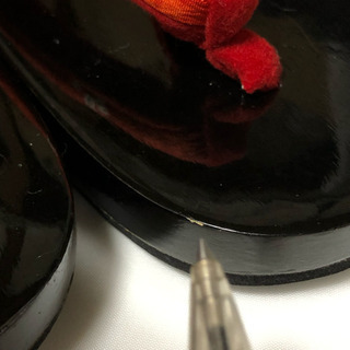 桐下駄 Ｌサイズ 24.0cm 黒塗り下駄の画像