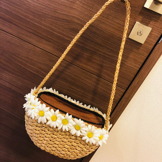 お花かごバッグの画像