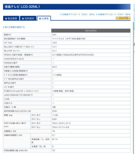三菱 家庭用テレビ