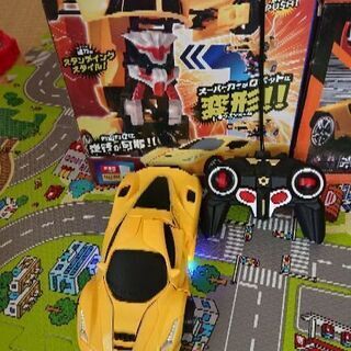 【R/C 変形ロボット、ランボルギーニ】ラジコン二点セット☆の画像
