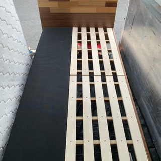 収納付きシングルベッド マットレス付き 綺麗