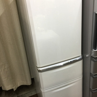 三菱 3ドア冷蔵庫 MR-C34ZL-W 2015年式 355L 自動製氷機能付き