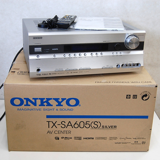 ONKYO AVセンター TX-SA605 AVアンプ 箱・取扱説明書・リモコンあり 動作確認済み   ☆ PayPay(ペイペイ)決済可能 ☆ 札幌市 清田区 平岡