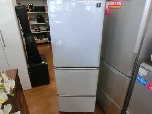 【安心6ヶ月保証】3ﾄﾞｱ冷蔵庫 SHARP SJ-PW35W-S 2012年製 350L 扉打痕有【トレファク上尾店】